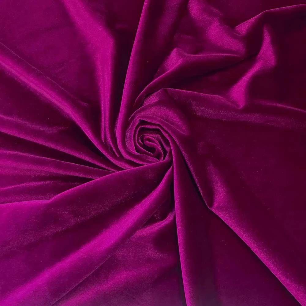 Polyester Stretch Velvet Fabric By The YardVelvet FabricICEFABRICICE FABRICS1MagentaPolyester Stretch Velvet Fabric By The Yard ICEFABRIC