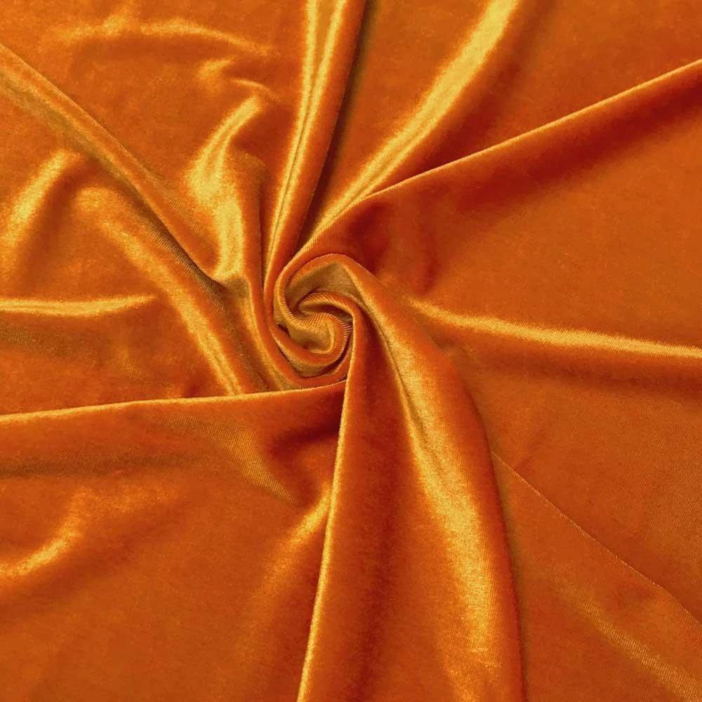 Polyester Stretch Velvet Fabric By The YardVelvet FabricICEFABRICICE FABRICS1OrangePolyester Stretch Velvet Fabric By The Yard ICEFABRIC