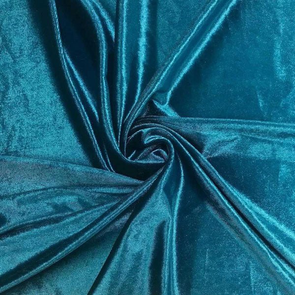 Polyester Stretch Velvet Fabric By The YardVelvet FabricICEFABRICICE FABRICS1TEALPolyester Stretch Velvet Fabric By The Yard ICEFABRIC