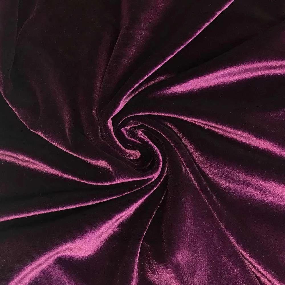 Polyester Stretch Velvet Fabric By The YardVelvet FabricICEFABRICICE FABRICS1PlumPolyester Stretch Velvet Fabric By The Yard ICEFABRIC