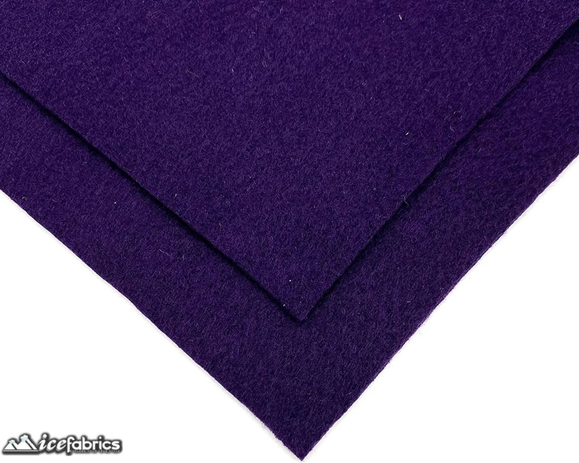 Designer Wool Felt by Foot // Purple Solid Tone // 70.9