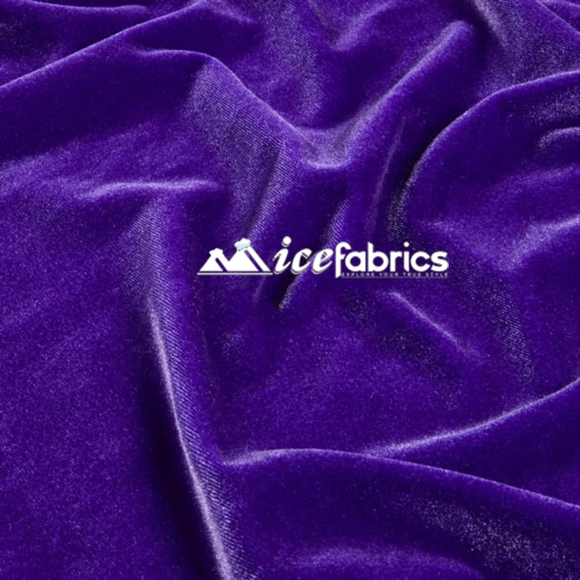 Purple Luxury Stretch Velvet Fabric _ Spandex FabricVelvet FabricICE FABRICSICE FABRICSPurple Luxury Stretch Velvet Fabric _ Spandex Fabric ICE FABRICS