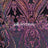 Purple, Orange Geometric Embroidered 4 Way Stretch Sequin Mesh Fabric