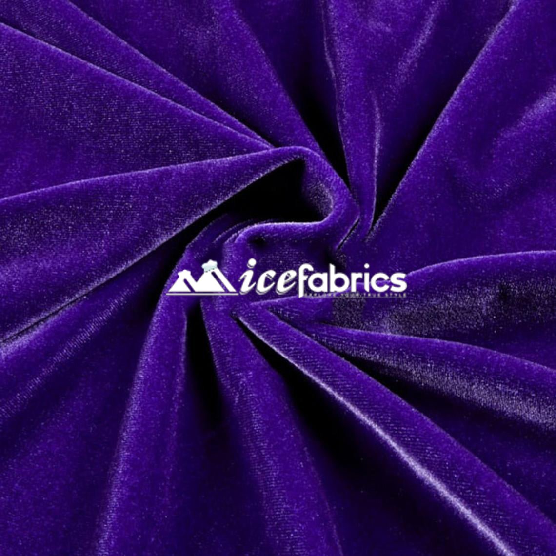 Purple Velvet Fabric By The Yard | 4 Way StretchVelvet FabricICE FABRICSICE FABRICSBy The Yard (58" Wide)Purple Velvet Fabric By The Yard | 4 Way Stretch ICE FABRICS