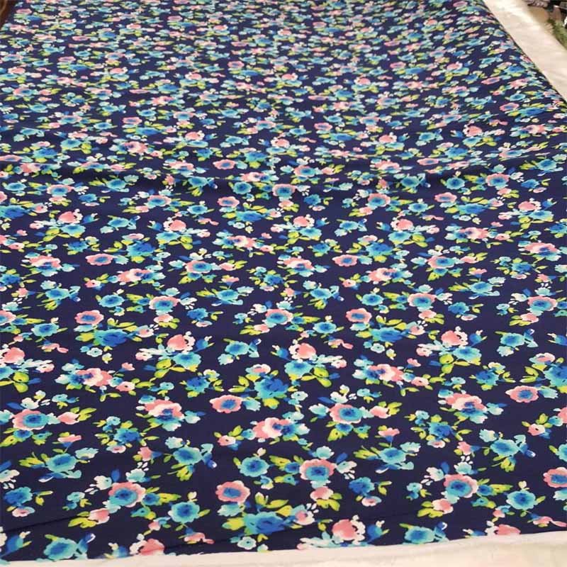 Rayon Challis Navy Blue Background Pink Small Flowers / Floral Print FabricICEFABRICICE FABRICSChallis FabricRayon Challis Navy Blue Background Pink Small Flowers / Floral Print Fabric ICEFABRIC