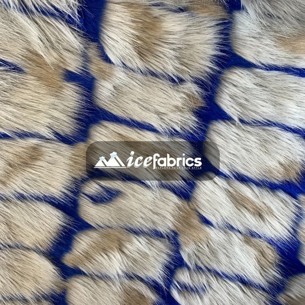 Rectangular Bricks Design Long Pile Fake Faux Fur Fabric By The Yard (4 Colors)ICEFABRICICE FABRICSRoyal BlueRectangular Bricks Design Long Pile Fake Faux Fur Fabric By The Yard (4 Colors) ICEFABRIC