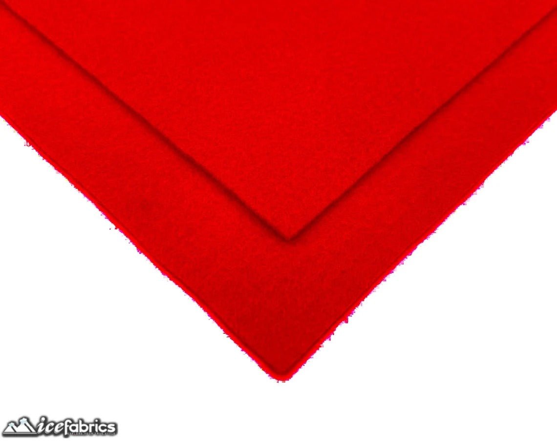 Red Acrylic Wholesale Felt Fabric 1.6mm ThickICE FABRICSICE FABRICSBy The Roll (72" Wide)Red Acrylic Wholesale Felt Fabric (20 Yards Bolt ) 1.6mm Thick ICE FABRICS