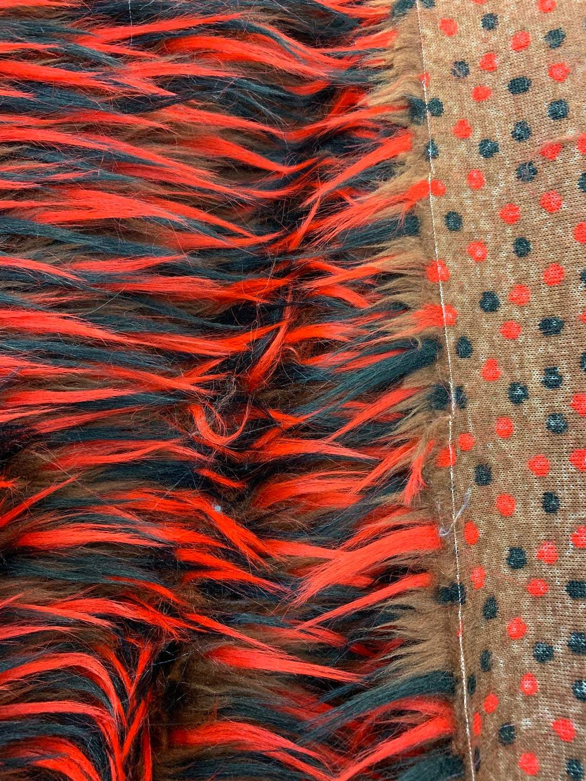 Red, Black and Brown Faux Fur Fabric By The Yard 3 Tone Fashion Fabric MaterialICE FABRICSICE FABRICSRed, Black and Brown Faux Fur Fabric By The Yard 3 Tone Fashion Fabric Material ICE FABRICS