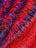 Red, Blue and Black Faux Fur Fabric By The Yard 3 Tone Fashion Fabric Material