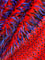 Red, Blue and Black Faux Fur Fabric By The Yard 3 Tone Fashion Fabric Material