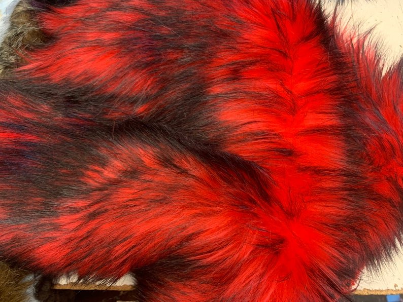 Red Husky Faux Fur Fabric - Shaggy Fur Luxury FabricICE FABRICSICE FABRICSRed Husky Faux Fur Fabric - Shaggy Fur Luxury Fabric ICE FABRICS
