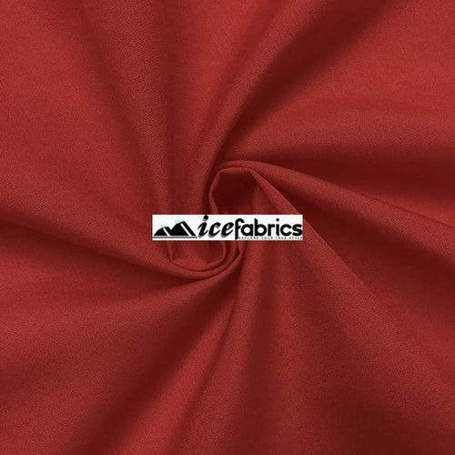 Buy Red Poly Cotton Fabric By The Yard (Broadcloth)