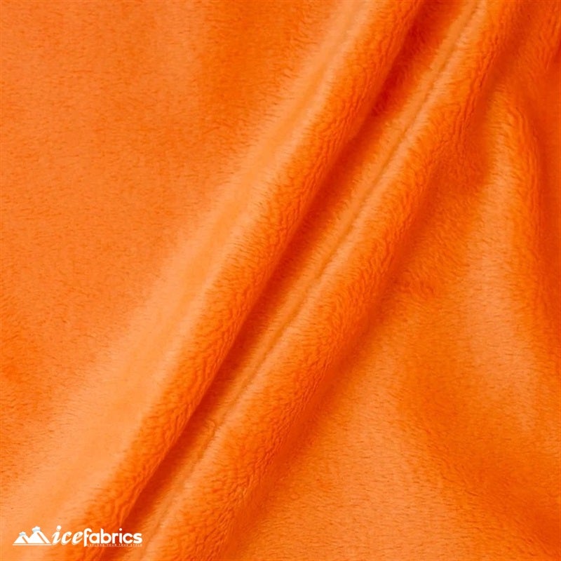 Rich Solid Minky Fabric By The Roll ( 20 Yards ) Wholesale FabricICE FABRICSICE FABRICSBy The Roll (60" Wide)OrangeRich Solid Minky Fabric By The Roll ( 20 Yards ) Wholesale Fabric ICE FABRICS