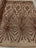 Rose Gold Luxury Stretch Sequin Bridal Embroidery on Nude Mesh Lace Fabric