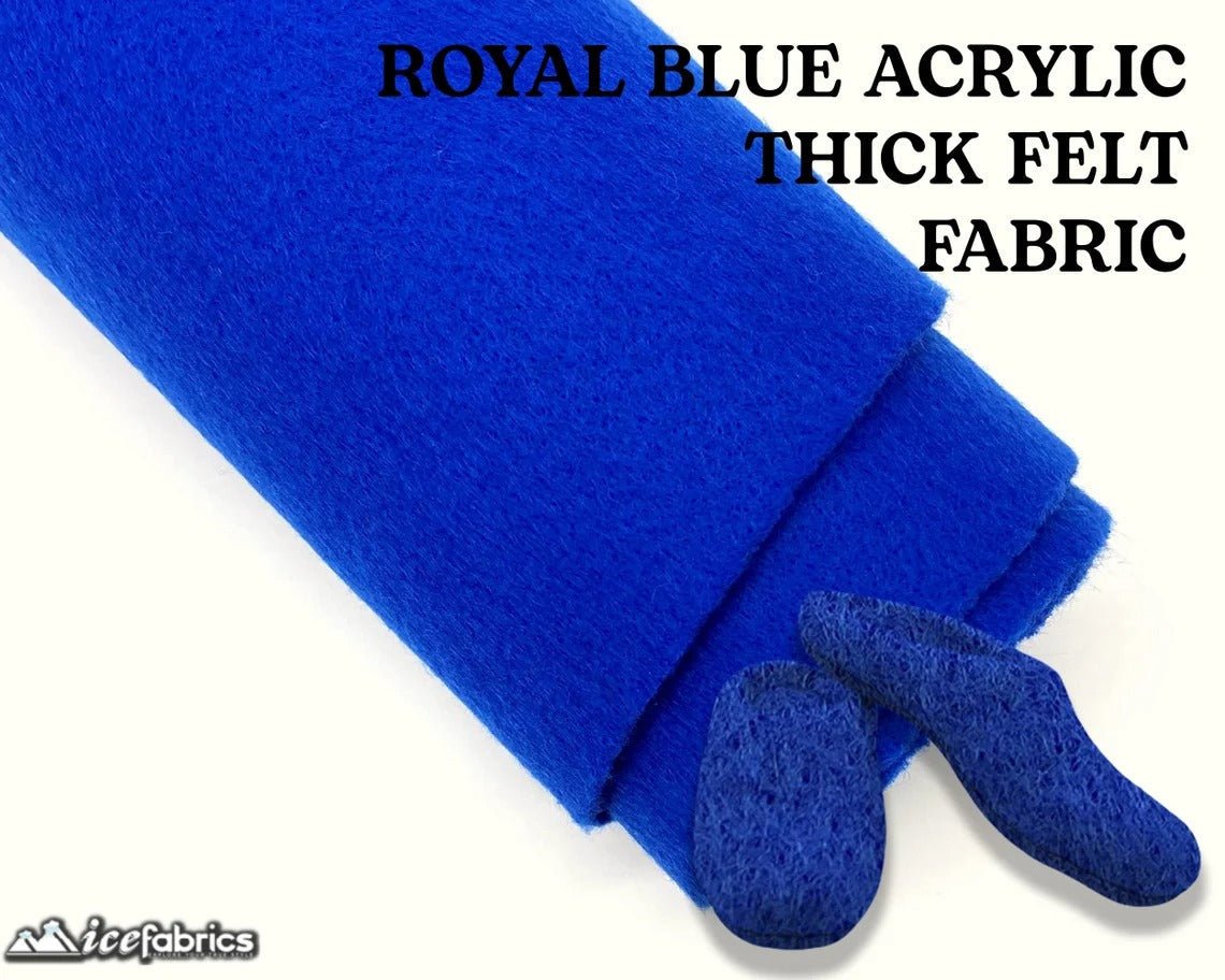 Royal Blue Acrylic Wholesale Felt Fabric 1.6mm ThickICE FABRICSICE FABRICSBy The Roll (72" Wide)Royal Blue Acrylic Wholesale Felt Fabric (20 Yards Bolt ) 1.6mm Thick ICE FABRICS