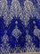 Royal Blue On Nude _ Iridescent Fabric _ Stretch Sequins Fabric _ Mesh Lace