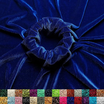 Buy Royal Blue Wholesale Velvet Fabric Stretch 60" Wide