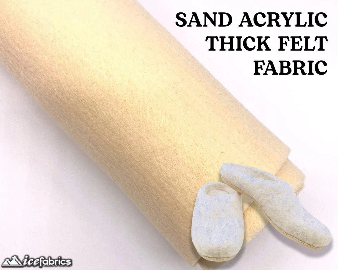 Sand Acrylic Felt Fabric / 1.6mm Thick _ 72” WideICE FABRICSICE FABRICSBy The YardSand Acrylic Felt Fabric / 1.6mm Thick _ 72” Wide ICE FABRICS