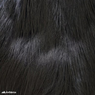 Black Faux Fur Fabric | Alpine Luxe - 1/2 Yard (60 inches Wide)