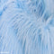 Blue Mongolian Mohair Faux Fur Fabric/ 3-4 Inches Long Pile