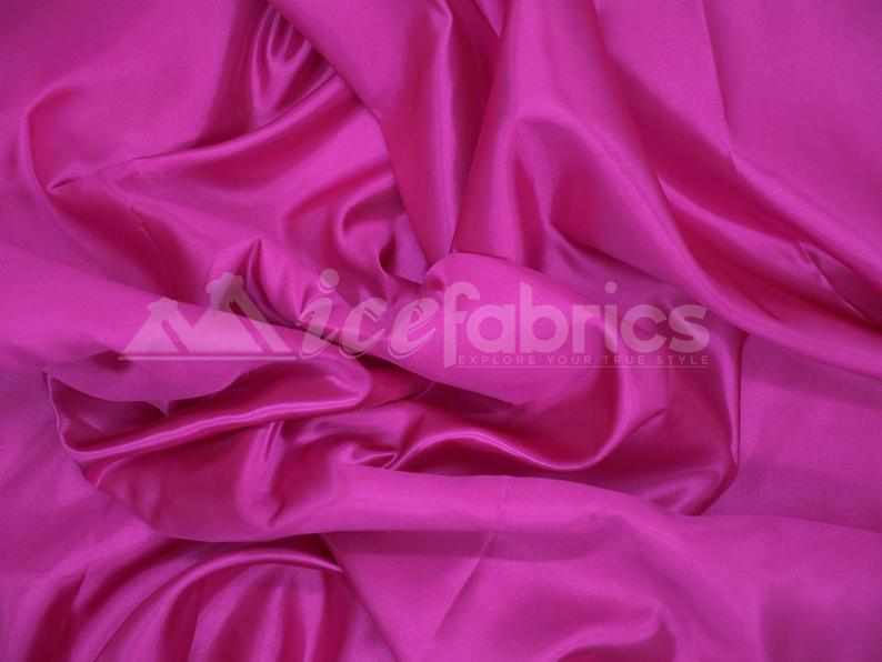 Shiny Bridal Satin Fabric Thick Silk Fabric (30 Colors Available)Satin FabricICEFABRICICE FABRICSFuchsiaShiny Bridal Satin Fabric Thick Silk Fabric (30 Colors Available) ICEFABRIC