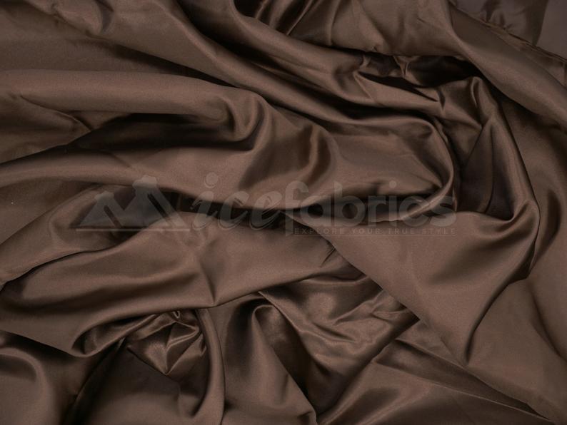 Shiny Bridal Satin Fabric Thick Silk Fabric (30 Colors Available)Satin FabricICEFABRICICE FABRICSBrownShiny Bridal Satin Fabric Thick Silk Fabric (30 Colors Available) ICEFABRIC