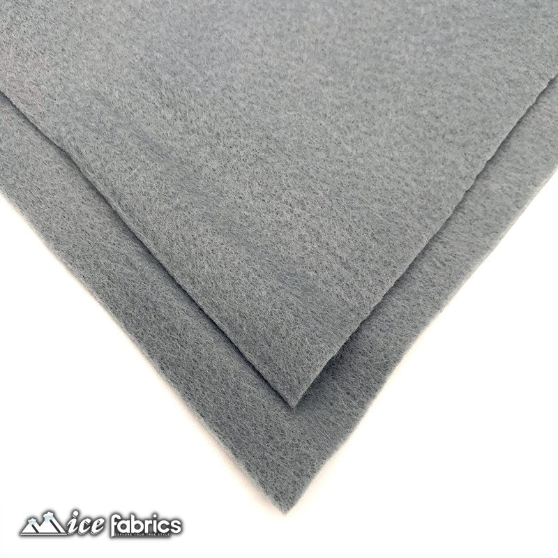 Solid Grey Acrylic Felt Fabric / 1.6mm Thick _ 72” WideICE FABRICSICE FABRICSBy The YardSolid Grey Acrylic Felt Fabric / 1.6mm Thick _ 72” Wide ICE FABRICS