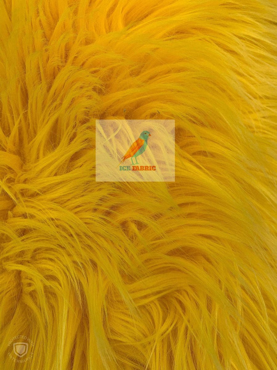 Solid Mongolian Long Pile Animal Faux Fur Fabric For Coats, Fur Clothing, Blankets, Bed Spreads, Throw Blanket Sold By The YardICEFABRICICE FABRICSYellowBy The Yard (60 inches Wide)Solid Mongolian Long Pile Animal Faux Fur Fabric For Coats, Fur Clothing, Blankets, Bed Spreads, Throw Blanket Sold By The Yard ICEFABRIC