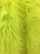 Neon Green Solid Mongolian Long Pile Animal Faux Fur Fabric For Coats, Fur Clothing, Blankets, Bed Spreads, Throw Blanket Sold By The Yard