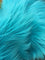 Turquoise Solid Mongolian Long Pile Animal Faux Fur Fabric For Coats, Fur Clothing, Blankets, Bed Spreads, Throw Blanket Sold By The Yard