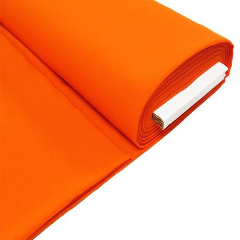 Solid Poly Poplin Fabric/ ‘’60 inches width/ OrangePoplin FabricICE FABRICSICE FABRICSSolid Poly Poplin Fabric/ ‘’60 inches width/ Orange ICE FABRICS