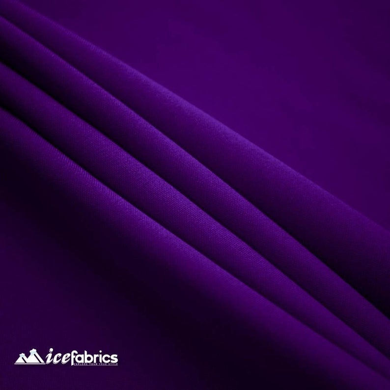 Solid Poly Poplin Fabric/ ‘’60 inches width/ PurplePoplin FabricICE FABRICSICE FABRICSSolid Poly Poplin Fabric/ ‘’60 inches width/ Purple ICE FABRICS