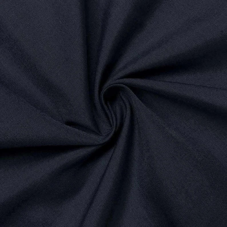 Solid Soft Poly Cotton Fabric By The Yard (18 Colors)Cotton FabricICEFABRICICE FABRICSNavy BlueSolid Soft Poly Cotton Fabric By The Yard (18 Colors) ICEFABRIC