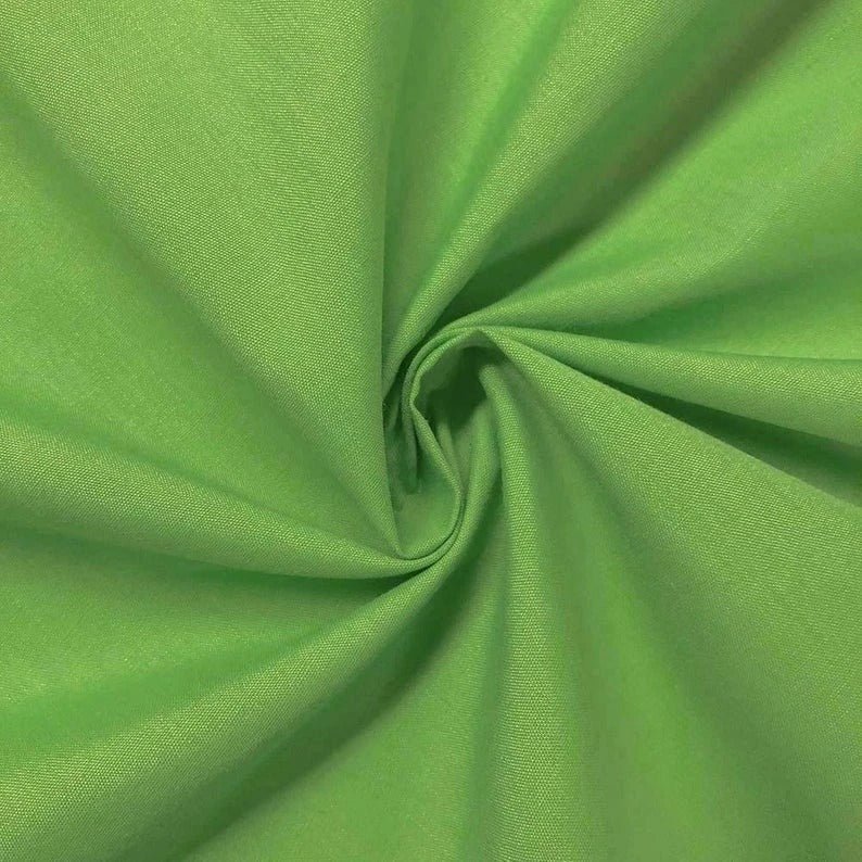 Solid Soft Poly Cotton Fabric By The Yard (18 Colors)Cotton FabricICEFABRICICE FABRICSApple GreenSolid Soft Poly Cotton Fabric By The Yard (18 Colors) ICEFABRIC