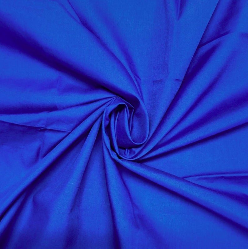 Solid Soft Poly Cotton Fabric By The Yard (18 Colors)Cotton FabricICEFABRICICE FABRICSRoyal BlueSolid Soft Poly Cotton Fabric By The Yard (18 Colors) ICEFABRIC