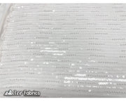Stretch Beaded Fabric with Embroidery Sequin on MeshICE FABRICSICE FABRICSWhite60" WideStretch Beaded Fabric with Embroidery Sequin on Mesh