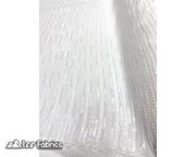 Stretch Beaded Fabric with Embroidery Sequin on MeshICE FABRICSICE FABRICSWhite60" WideStretch Beaded Fabric with Embroidery Sequin on Mesh