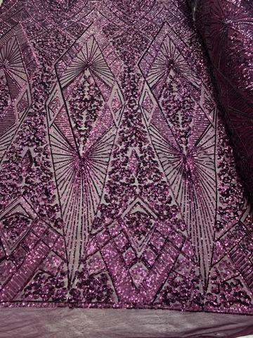 STRETCH SEQUINS Fabric By The Yard_4 Way Stretch Sequins Spandex Mesh Power Mesh Sequins Lace//Embroider Geometric Prom SequinsICEFABRICICE FABRICSPlumSTRETCH SEQUINS Fabric By The Yard_4 Way Stretch Sequins Spandex Mesh Power Mesh Sequins Lace//Embroider Geometric Prom Sequins ICEFABRIC