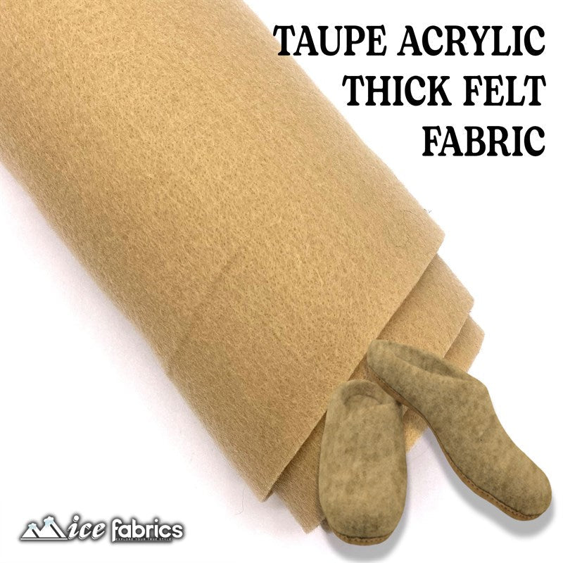 Taupe Acrylic Felt Fabric / 1.6mm Thick _ 72” WideICE FABRICSICE FABRICSBy The YardTaupe Acrylic Felt Fabric / 1.6mm Thick _ 72” Wide ICE FABRICS