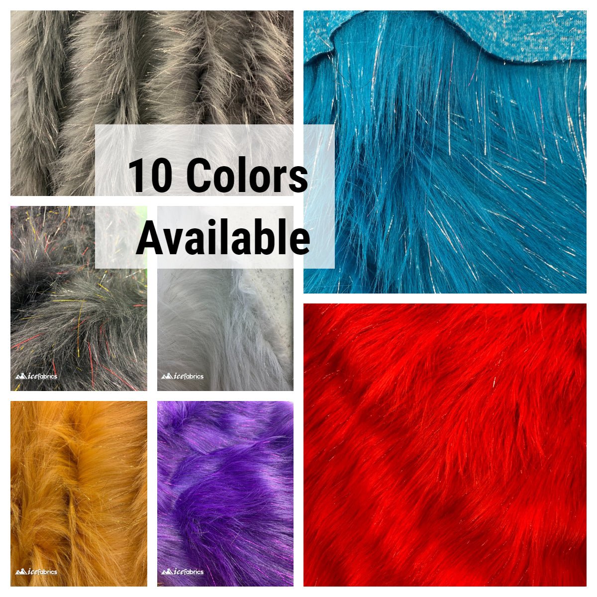 Tinsel Long Pile Mongolian Faux Fur Fabric By The Yard Fashion FabricICEFABRICICE FABRICSPurpleBy The Yard (60 inches Wide)Tinsel Long Pile Mongolian Faux Fur Fabric By The Yard Fashion Fabric ICEFABRIC