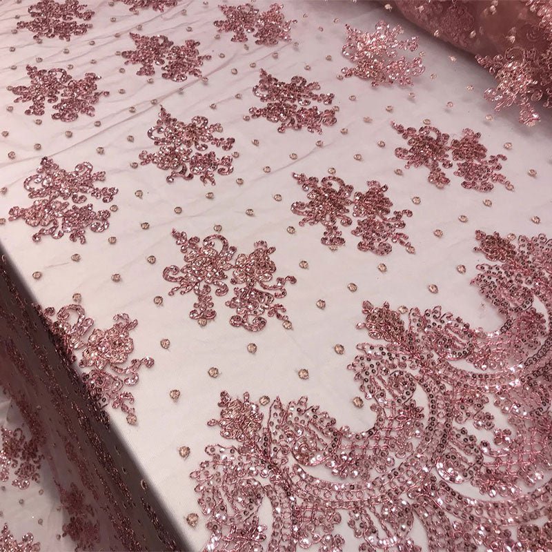 Transparent Fabric Mesh Lace Embroidered Wedding Prom DressICE FABRICSICE FABRICSRoseTransparent Fabric Mesh Lace Embroidered Wedding Prom Dress ICE FABRICS