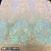Iridescent Baby Blue on Nude