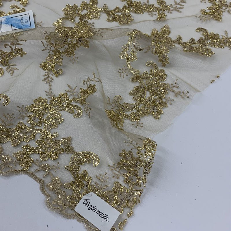 Veil Gowns Fabric Sold By The Yard | French Embroidered Mesh LaceICEFABRICICE FABRICSGold MetallicVeil Gowns Fabric Sold By The Yard | French Embroidered Mesh LaceICEFABRICICE FABRICSGold MetallicVeil Gowns Fabric Sold By The Yard | French Embroidered Mesh Lace ICEFABRIC