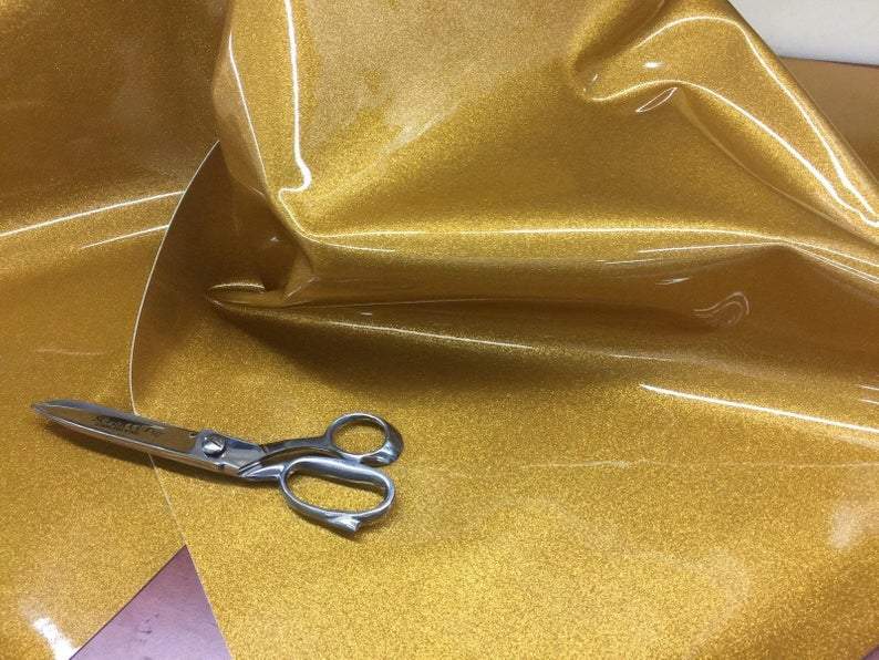 Vinyl Faux Leather Sparkle Glitter Upholstery Fake Fabric 54" Wide For Frames, Pillows, PursesICEFABRICICE FABRICSGoldVinyl Faux Leather Sparkle Glitter Upholstery Fake Fabric 54" Wide For Frames, Pillows, Purses ICEFABRIC