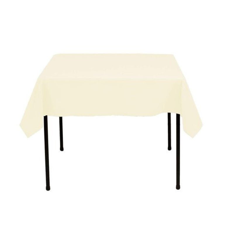Washable Polyester 60 x 60 Inch Square TableclothICEFABRICICE FABRICSIvoryWashable Polyester 60 x 60 Inch Square Tablecloth ICEFABRIC