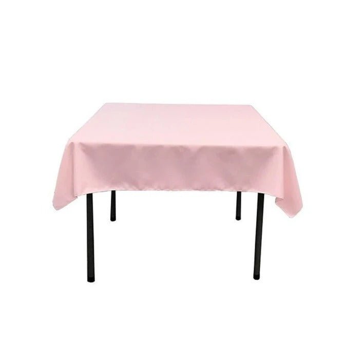 Washable Polyester 60 x 60 Inch Square TableclothICEFABRICICE FABRICSPinkWashable Polyester 60 x 60 Inch Square Tablecloth ICEFABRIC