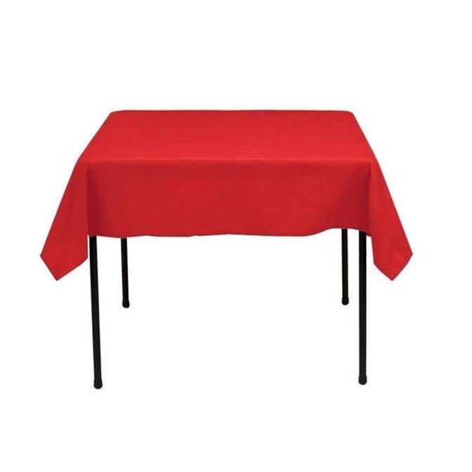 Washable Polyester 60 x 60 Inch Square TableclothICEFABRICICE FABRICSRedWashable Polyester 60 x 60 Inch Square Tablecloth ICEFABRIC