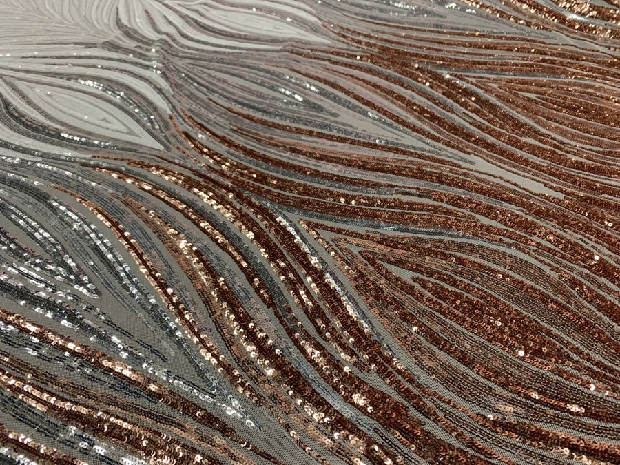 White Silver Rose Gold On White Mesh Iridescent Fabric/ Embroidery 4 Way Stretch Sequin Fabric.ICEFABRICICE FABRICSWhite Silver Rose Gold On White Mesh1 YARDWhite Silver Rose Gold On White Mesh Iridescent Fabric/ Embroidery 4 Way Stretch Sequin Fabric. ICEFABRIC