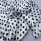 White/black / Silky 1/2 inches/ Polka Dot Fabric / Satin Fabric