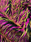 Yellow, Hot Pink, and Black Faux Fur Fabric By The Yard 3 Tone Fashion Fabric Material